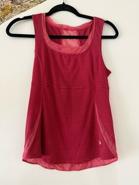 lululemon athletica Pink & Dark Pink Striped Tank Top size removed Like 8